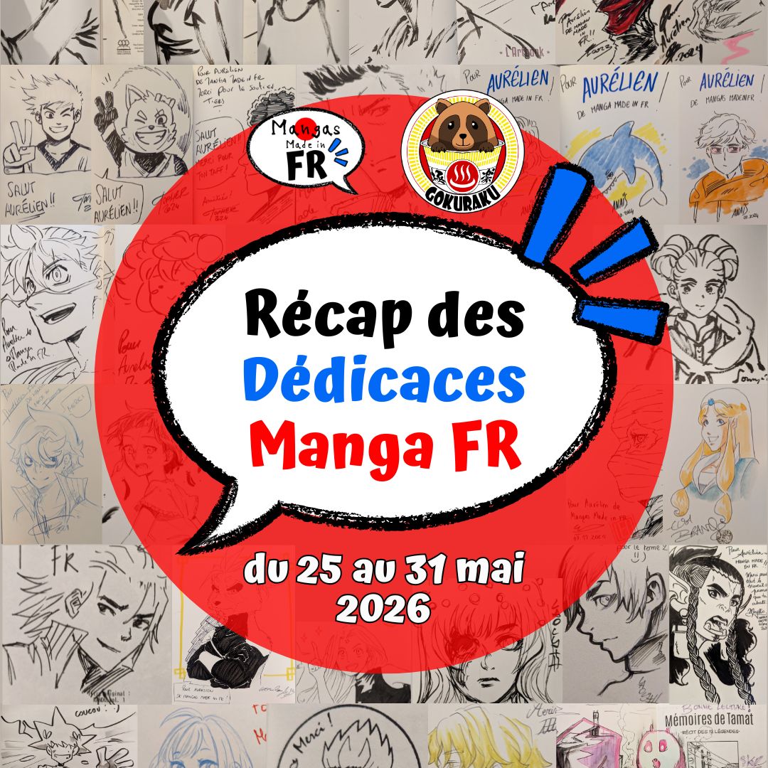 Bannière de l'article : Dédicaces manga français et francophone de la semaine du 25 au 31 mai 2026