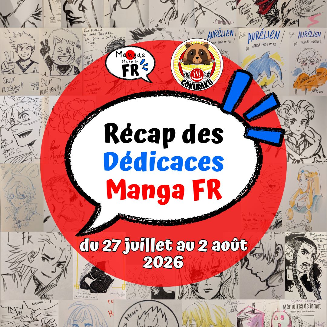 Bannière de l'article : Dédicaces manga français et francophone de la semaine du 27 juillet au 2 août 2026