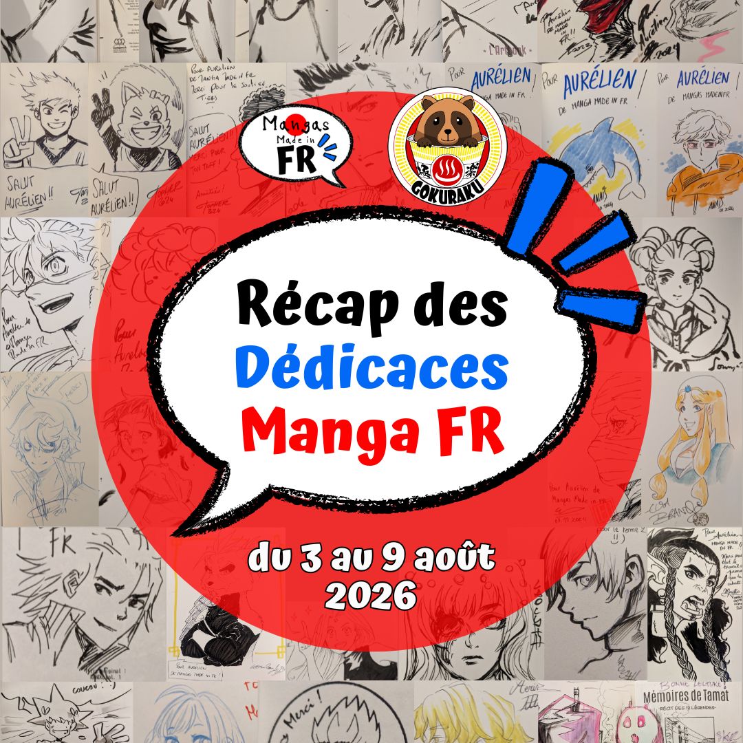 Bannière de l'article : Dédicaces manga français et francophone de la semaine du 3 au 9 août 2026