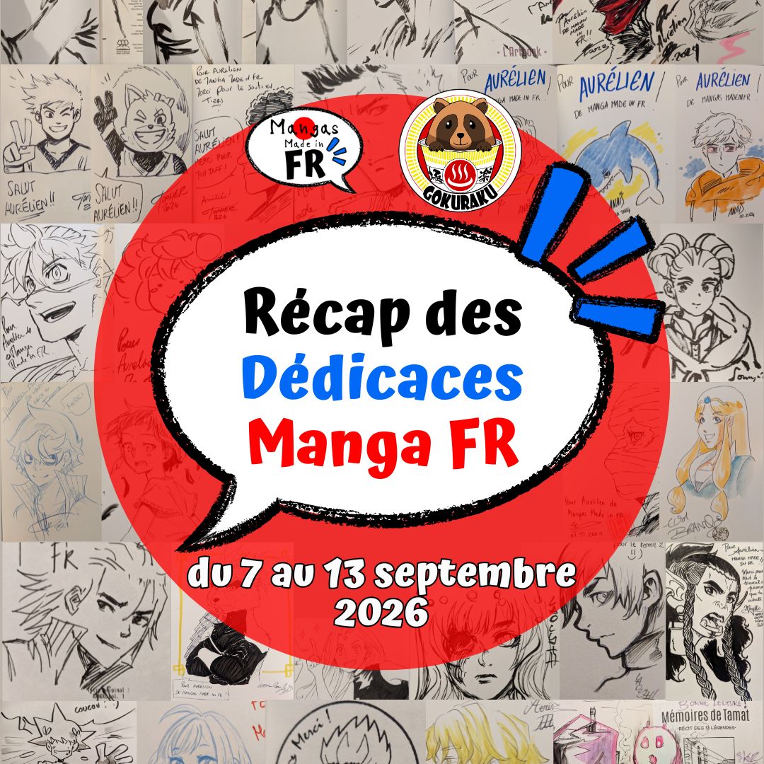 Bannière de l'article : Dédicaces manga français et francophone de la semaine du 7 au 13 septembre 2026